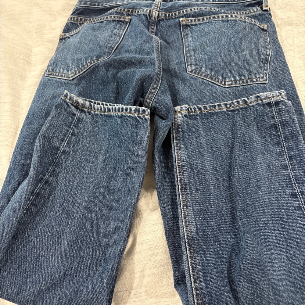 Agolde Blue Straight Leg Jeans Classic Style - Picture 6 of 6